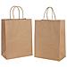 15 Pz Sacchetti Di Carta Marrone Con Maniglie 26 X12x 32 Centimetri Sacchetti Regalo Carrier Carta Per Grocery Shopping Cottura Merchandise Boutique Retail (addensare 130gsm)  - Foto miniatura 1
