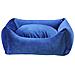 Divanetto Con Cuscino In Velluto Completamente Sfoderabile Cuccia Letto Per Cani Gatti Made In Italy (blu-m-65x55x20 Cm)  - Foto miniatura 1