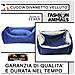 Divanetto Con Cuscino In Velluto Completamente Sfoderabile Cuccia Letto Per Cani Gatti Made In Italy (blu-m-65x55x20 Cm)  - Foto miniatura 7