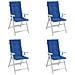 Cuscini per Sedie da Giardino 4 pz Blu Reale 120x50x4 cm - Foto miniatura 4