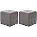 Pouf 2 pz Grigio 30x30x30 cm in Similpelle - Foto miniatura 1