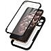 Cover Iphone 11 Pro Max Retro Plexiglass Fronte Polimero Rinforzata Bordo Nero - Foto miniatura 1