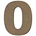 Numero 0 In Legno Mdf Per Decorare - 8 Cm - Foto miniatura 1
