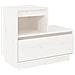 Comodini Bianchi 2 Pz 60x34x51 Cm In Legno Massello Di Pino - Foto miniatura 4