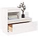 Comodini Bianchi 2 Pz 60x34x51 Cm In Legno Massello Di Pino - Foto miniatura 7