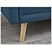 Wooden Divano Scandinavo Convertibile 3 Posti In Tessuto Blu - Foto miniatura 5