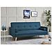 Wooden Divano Scandinavo Convertibile 3 Posti In Tessuto Blu - Foto miniatura 10