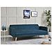 Wooden Divano Scandinavo Convertibile 3 Posti In Tessuto Blu - Foto miniatura 11