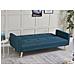 Wooden Divano Scandinavo Convertibile 3 Posti In Tessuto Blu - Foto miniatura 8