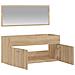 Mobile Da Bagno Con Specchio Rovere Sonoma In Legno Multistrato - Foto miniatura 3
