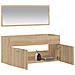 Mobile Da Bagno Con Specchio Rovere Sonoma In Legno Multistrato - Foto miniatura 4