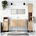 Mobile Da Bagno Con Specchio Rovere Sonoma In Legno Multistrato - Foto miniatura 5