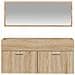 Mobile Da Bagno Con Specchio Rovere Sonoma In Legno Multistrato - Foto miniatura 8