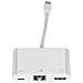 Adattatore Lightning A Ethernet / Usb-a / Usb-c Compatto Plug And Play Bianco - Foto miniatura 1