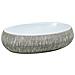 Lavabo Da Appoggio Grigio E Blu Ovale 59x40x15 Cm Ceramica - Foto miniatura 2