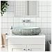Lavabo Da Appoggio Grigio E Blu Ovale 59x40x15 Cm Ceramica - Foto miniatura 1