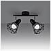 Sollux Lighting Lampada Da Soffitto Artemis 2 Nero Sl.1106 - Moderno Lampade Da Soffitto Nero 19x31x17 Cm - Foto miniatura 3