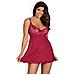 Nachtini Da Donna Bordeaux Con Pizzo - S /m - Foto miniatura 6