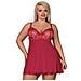 Nachtini Da Donna Bordeaux Con Pizzo - S /m - Foto miniatura 7
