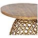 Tavolino Legno Di Mango Chiaro E Oro 30 Cm Waihi - Foto miniatura 4