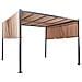 Pergola Marrone Con Luci Led 310 X 310 Cm Parga - Foto miniatura 2