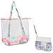 Set Borsa Mare E Pochette Spiaggia Piscina Trasparente Modello Marianna Borsa Acqua - Foto miniatura 1