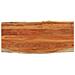 Piano Tavolo 140x60x3,8 Cm Rettangolare Legno Acacia Bordi Vivi - Foto miniatura 1