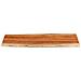 Piano Tavolo 140x60x3,8 Cm Rettangolare Legno Acacia Bordi Vivi - Foto miniatura 3