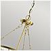 Lampadario Contemporaneo Roux Acciaio Ottone Naturale 3 Luci E27 - Foto miniatura 2