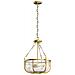 Lampadario Contemporaneo Roux Acciaio Ottone Naturale 3 Luci E27 - Foto miniatura 1