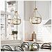 Lampadario Contemporaneo Roux Acciaio Ottone Naturale 3 Luci E27 - Foto miniatura 5
