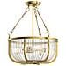 Lampadario Contemporaneo Roux Acciaio Ottone Naturale 3 Luci E27 - Foto miniatura 6