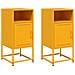 Comodini 2 Pz Giallo Senape 36x39x78 Cm In Acciaio - Foto miniatura 1