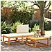 Set Divano Da Giardino 3pz Con Cuscini Legno Massello Di Acacia - Foto miniatura 1
