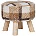 Pouf Aberdeen - Marrone - Poliestere - 31x31x29 Cm - Foto miniatura 1