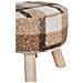 Pouf Aberdeen - Marrone - Poliestere - 31x31x29 Cm - Foto miniatura 4