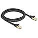 Cavo di rete RJ45 con rivestimento intrecciato Cat. 6A S /FTP maschio-maschio 2 m nero - Foto miniatura 2