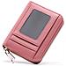 Portafoglio Di Carte In Pelle Con Blocco Rfid E Design Ad Fisarmonica Pink - Foto miniatura 1