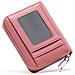 Portafoglio Di Carte In Pelle Con Blocco Rfid E Design Ad Fisarmonica Pink - Foto miniatura 2
