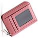 Portafoglio Di Carte In Pelle Con Blocco Rfid E Design Ad Fisarmonica Pink - Foto miniatura 3