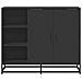 Credenza Nera 92x35x76 Cm In Legno Multistrato - Foto miniatura 3