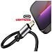 Splitter Audio /carica Lightning 2in1 Nylon, Nero - Foto miniatura 5