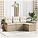 Set di Divani da Giardino vitaXL con Cuscini Beige Polyrattan - Foto miniatura 2