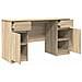 Scrivania  in Rovere Sonoma 140x49x76 cm in Legno Ingegnerizzato - Foto miniatura 5