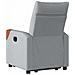Poltrona Reclinante Alzapersona Elettrica Grigio Chiaro Tessuto - Foto miniatura 7