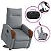 Poltrona Reclinante Alzapersona Elettrica Grigio Chiaro Tessuto - Foto miniatura 8