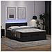 Pouf Letto con Materassi e LED Nero 140x200cm Similpelle - Foto miniatura 3