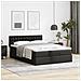 Pouf Letto con Materassi e LED Nero 140x200cm Similpelle - Foto miniatura 4