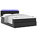 Pouf Letto con Materassi e LED Nero 140x200cm Similpelle - Foto miniatura 6