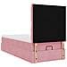 Struttura Letto Pouf con Materassi Rosa 90x200 cm in Velluto - Foto miniatura 9